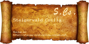 Steigervald Csilla névjegykártya