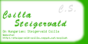 csilla steigervald business card